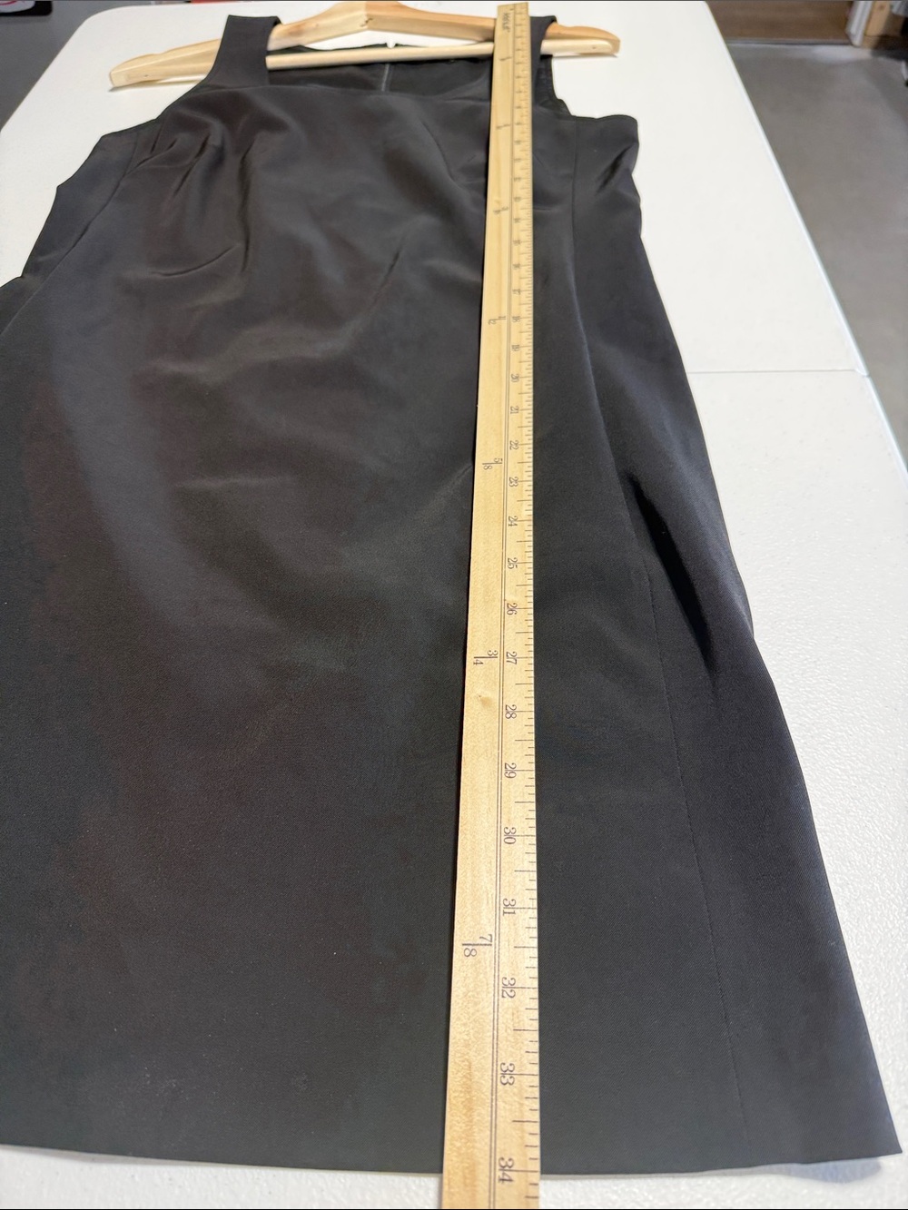 Theory Black Sleeveless Mini Shift Dress Size 6 - Picture 5 of 6